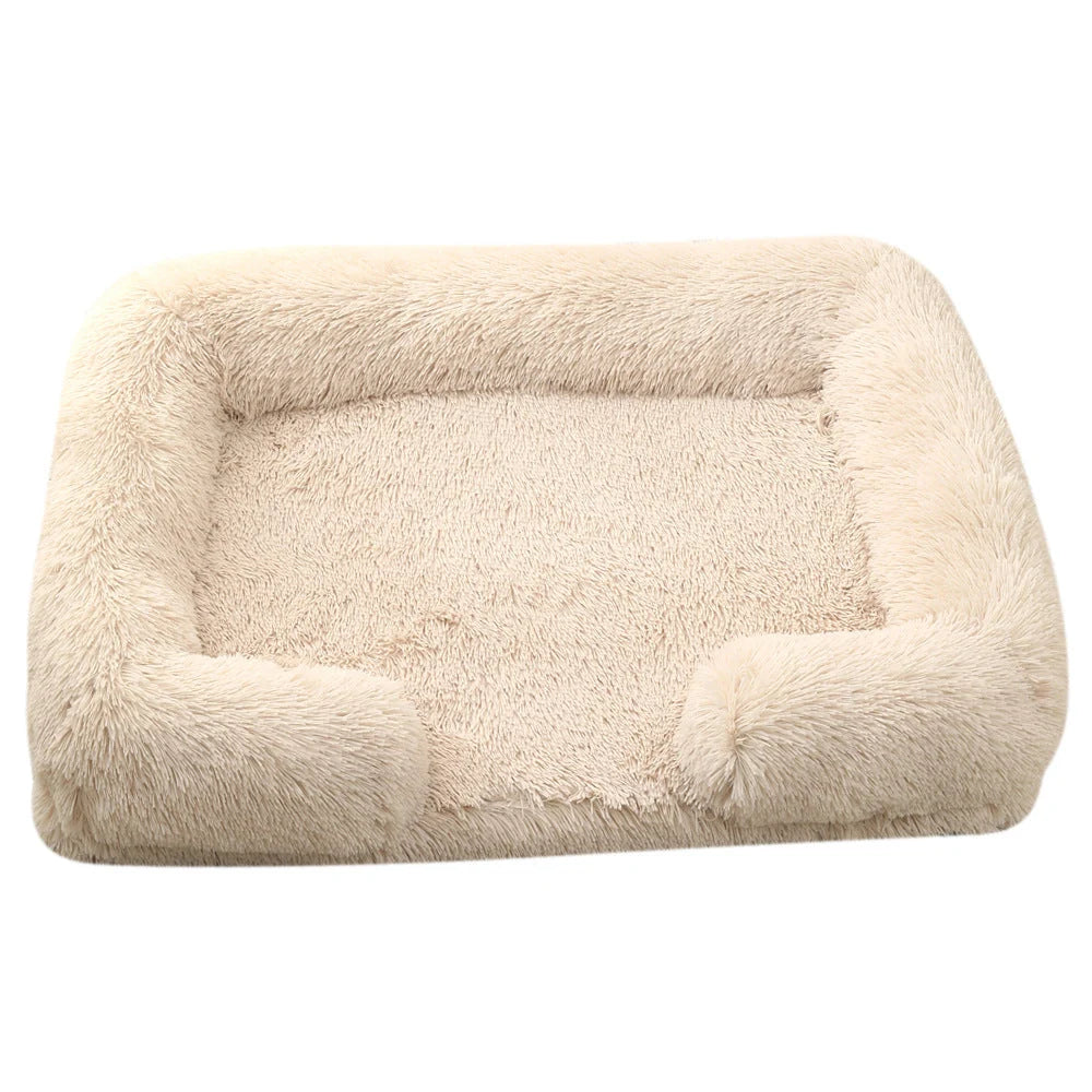 Dog Bed Plush Round Cloth Easy Care Multiple Sizes
