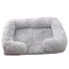 Dog Bed Plush Round Cloth Easy Care Multiple Sizes