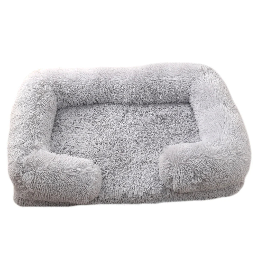 Dog Bed Plush Round Cloth Easy Care Multiple Sizes