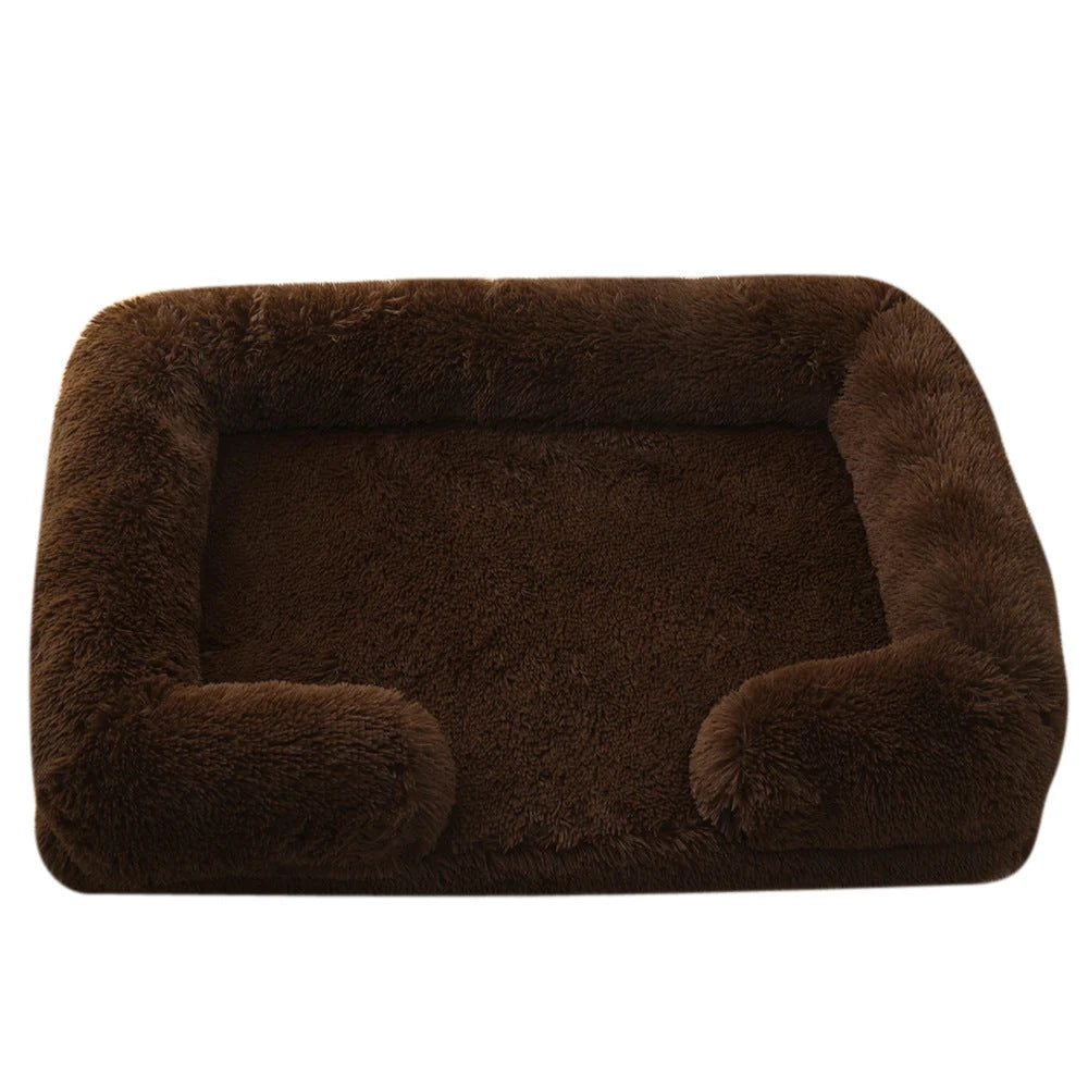 Dog Bed Plush Round Cloth Easy Care Multiple Sizes