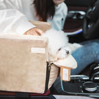 Dog Bed Portable Plush Cotton-Linen Washable Cover Anti-Slip