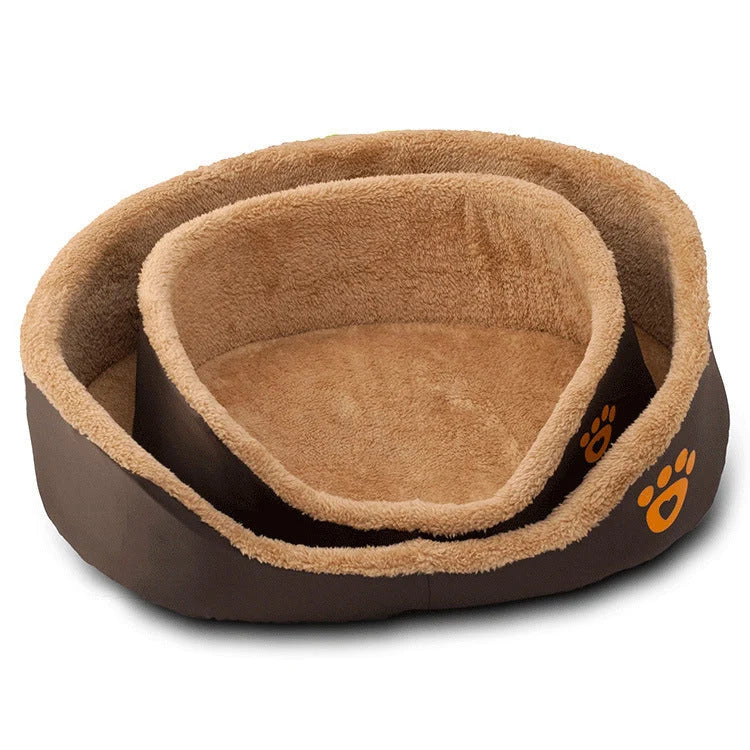 Dog Bed Round Breathable Fleece & Cotton Hand-Washable