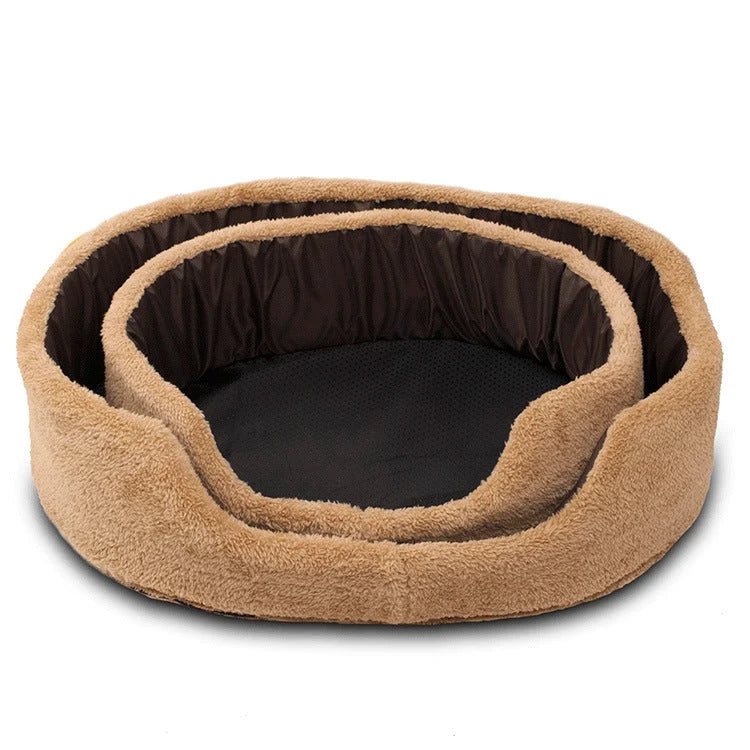 Dog Bed Round Breathable Fleece & Cotton Hand-Washable