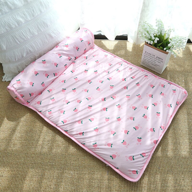 Dog Bed Self-Cooling Plush Pillow Machine Washable
