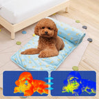 Dog Bed Self-Cooling Plush Pillow Machine Washable