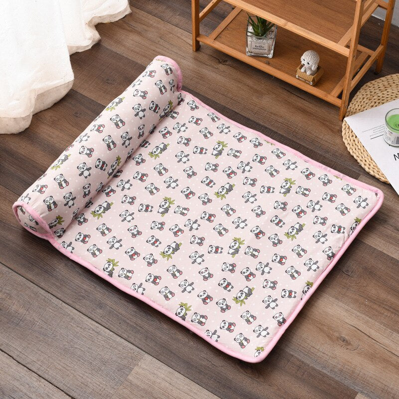 Dog Bed Self-Cooling Plush Pillow Machine Washable