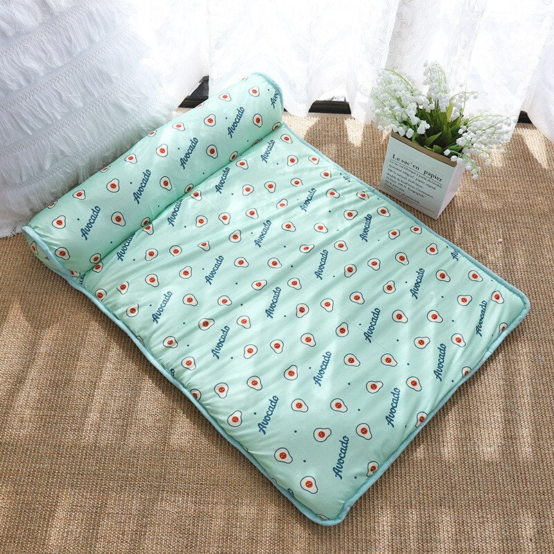 Dog Bed Self-Cooling Plush Pillow Machine Washable