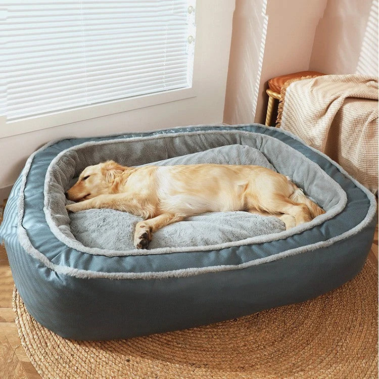 Dog Bed Thermal Plush Polyester-Cotton