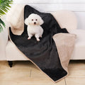 Dog Blanket Waterproof Sherpa Fleece Raised Rim
