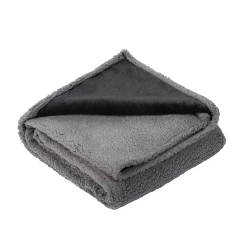 Dog Blanket Waterproof Sherpa Fleece Raised Rim