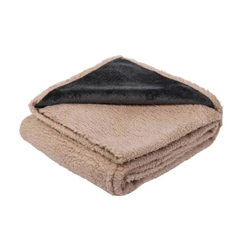 Dog Blanket Waterproof Sherpa Fleece Raised Rim