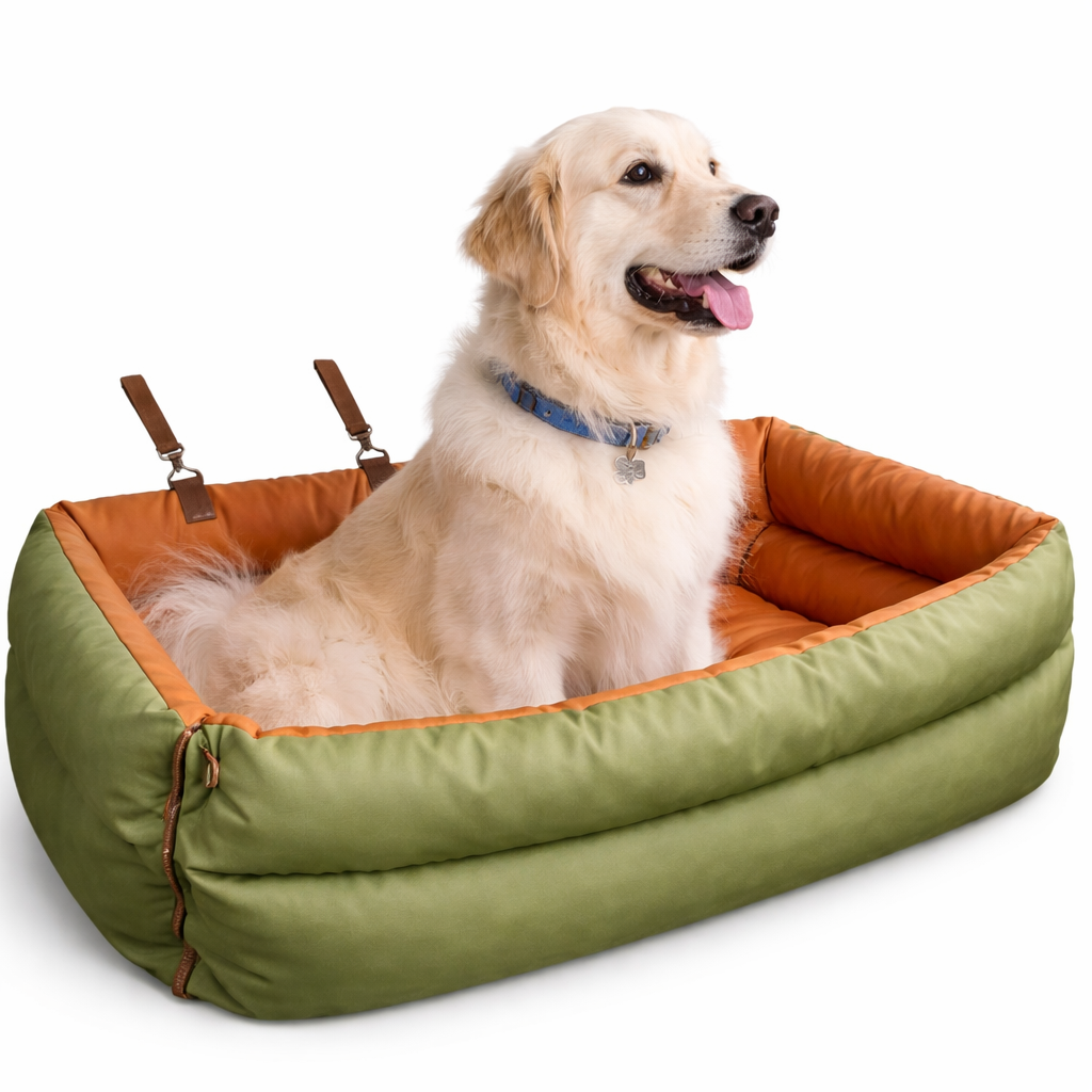 Dog Booster Seat Elevated Waterproof Faux Leather