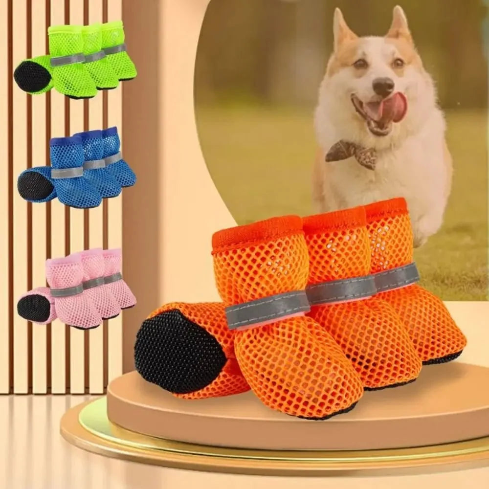 Dog Boots Breathable Mesh Non-Slip Set of 4