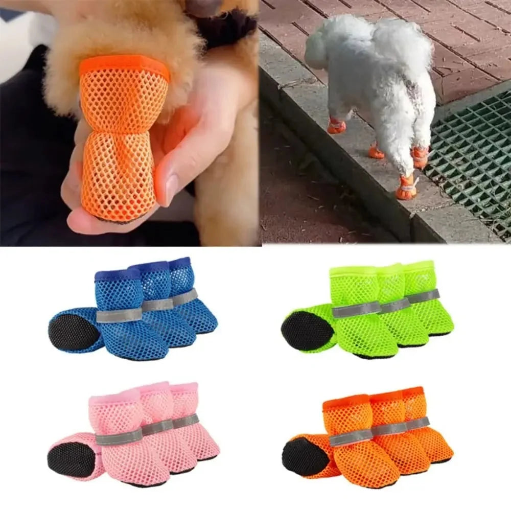 Dog Boots Breathable Mesh Non-Slip Set of 4