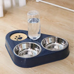 Dog Bowl Dual Bowl Stainless Steel Anti-Slip Base