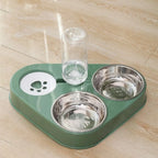 Dog Bowl Dual Bowl Stainless Steel Anti-Slip Base