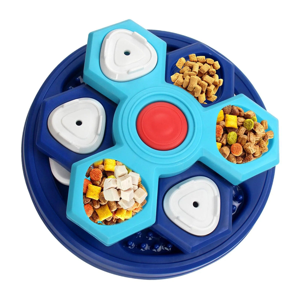 Dog Bowl Slow Feeder 4-Layer Puzzle Non-Slip Base