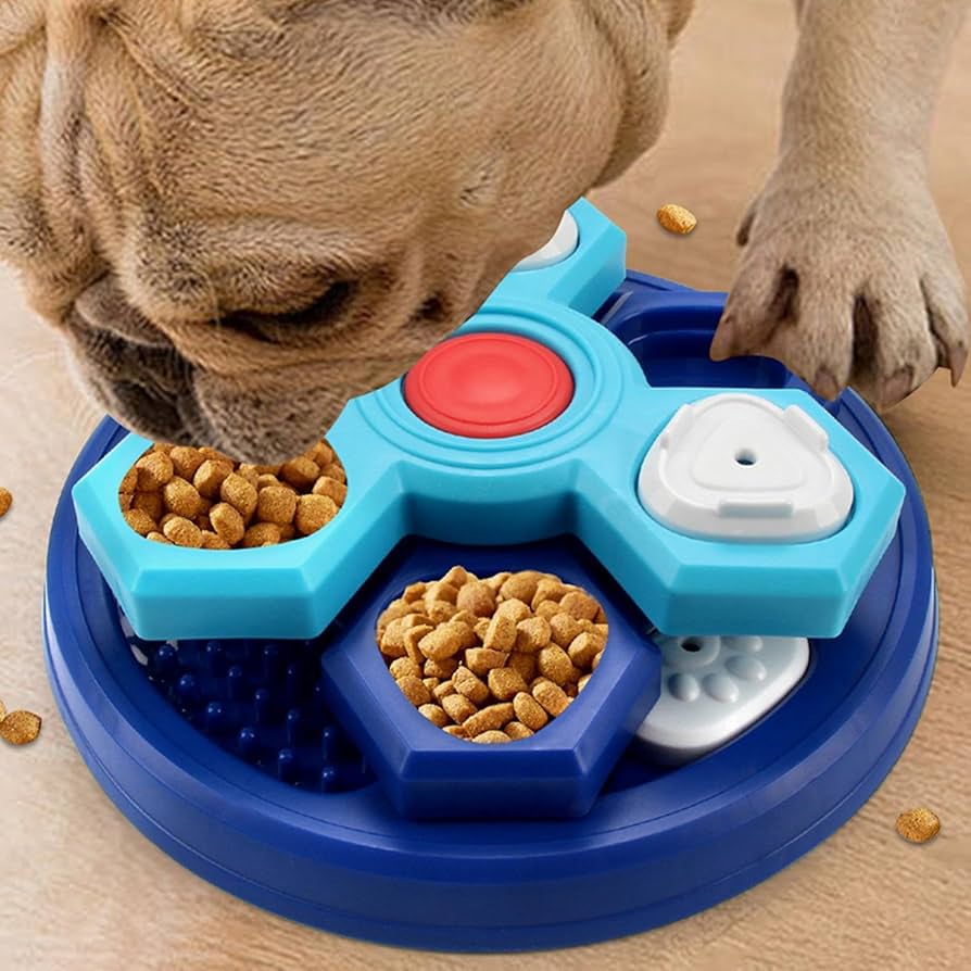 Dog Bowl Slow Feeder 4-Layer Puzzle Non-Slip Base