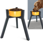 Dog Bowl Stand Adjustable Width Foldable Metal Frame
