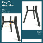Dog Bowl Stand Adjustable Width Foldable Metal Frame