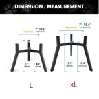 Dog Bowl Stand Adjustable Width Foldable Metal Frame