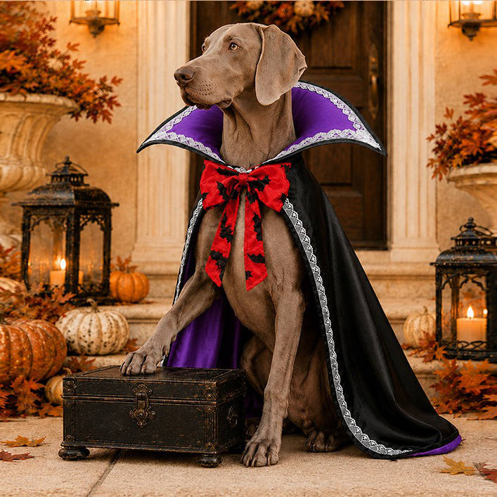 Dog Cape Adjustable Straps & Breathable Polyester