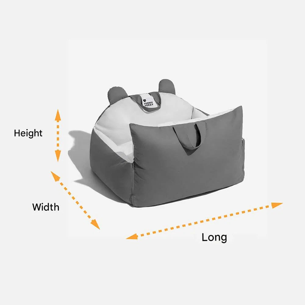 Dog Car Bed High Sides Seatbelt Clip Removable Cover