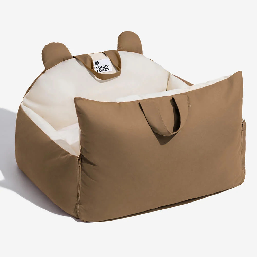 Dog Car Bed High Sides Seatbelt Clip Removable Cover