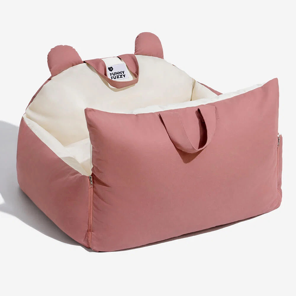 Dog Car Bed High Sides Seatbelt Clip Removable Cover
