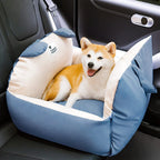 Dog Car Bed High Sides Seatbelt Clip Removable Cover
