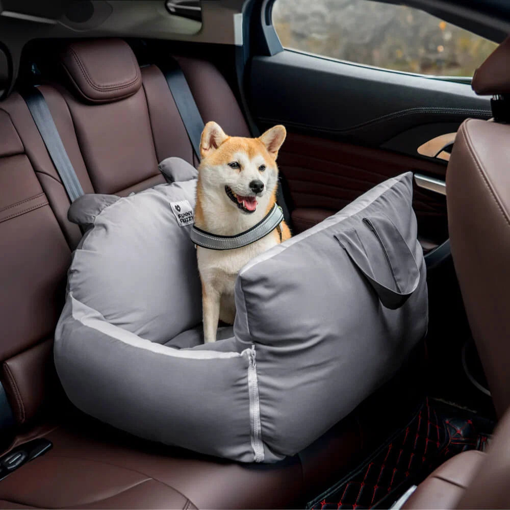 Dog Car Bed High Sides Seatbelt Clip Removable Cover
