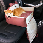 Dog Car Bed High Sides Seatbelt Clip Removable Cover