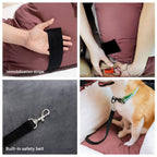 Dog Car Bed High Sides Seatbelt Clip Removable Cover