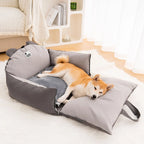 Dog Car Bed High Sides Seatbelt Clip Removable Cover
