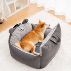 Dog Car Bed High Sides Seatbelt Clip Removable Cover