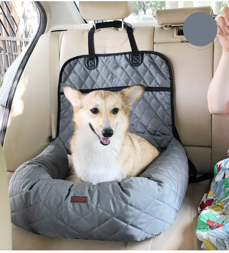 Dog Car Bed Plush Padded Non-Slip Nylon