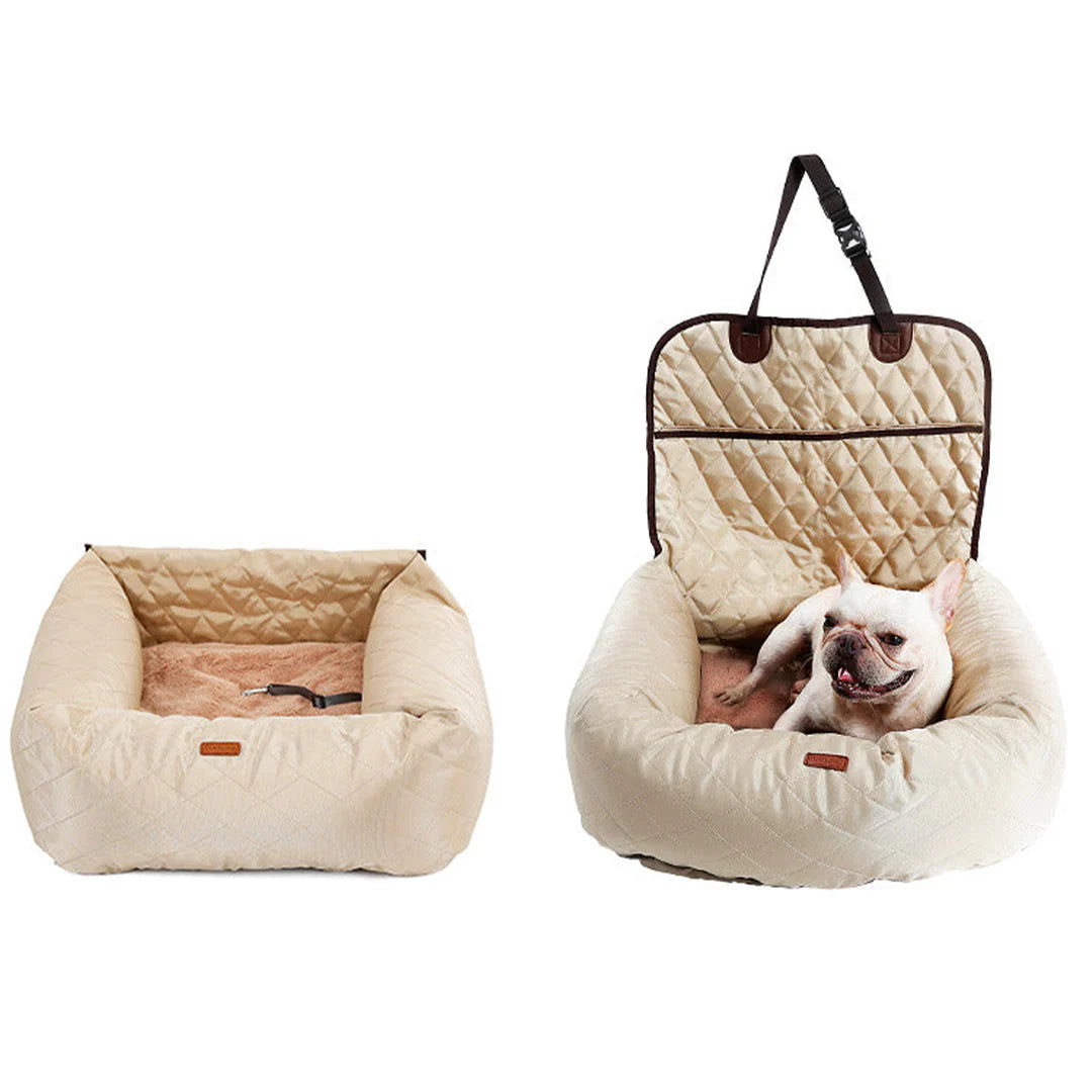 Dog Car Bed Plush Padded Non-Slip Nylon