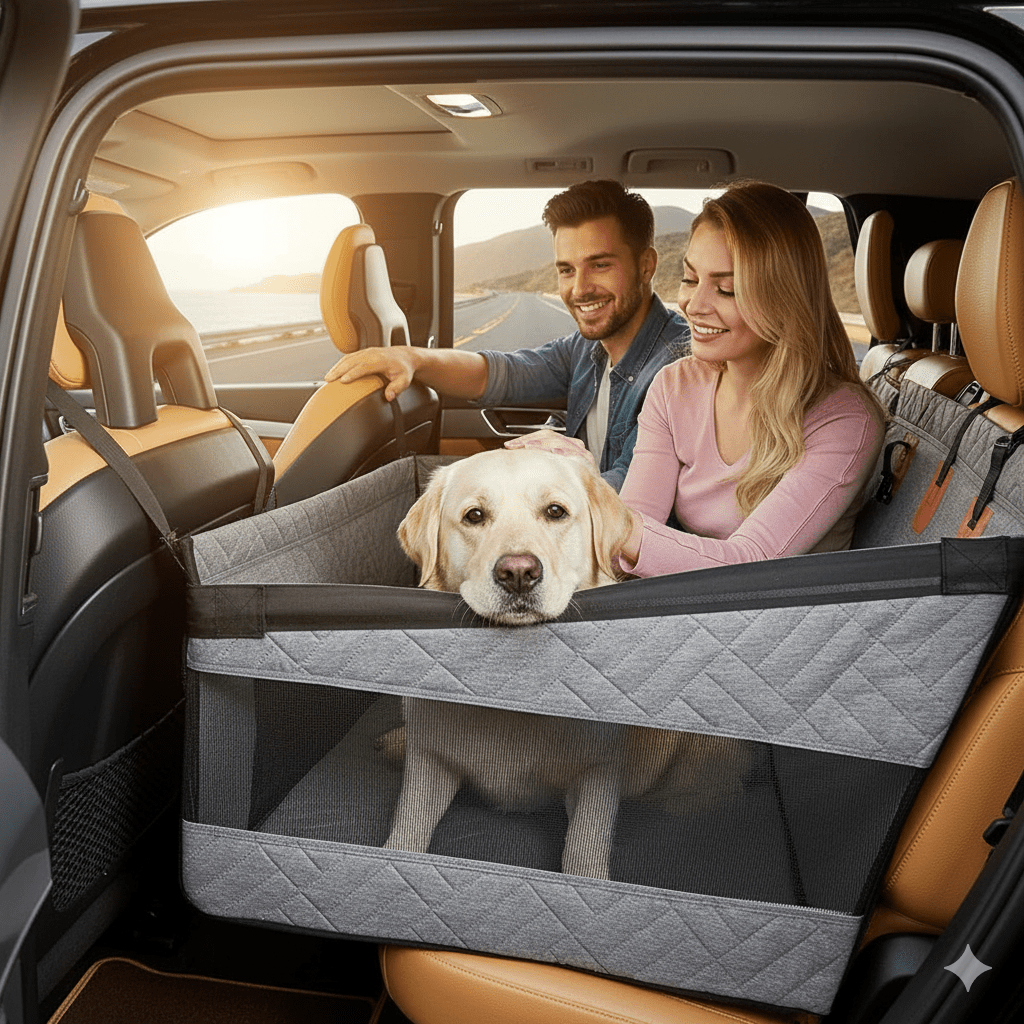 Dog Car Mat Memory Foam Waterproof Reinforced Sidewalls