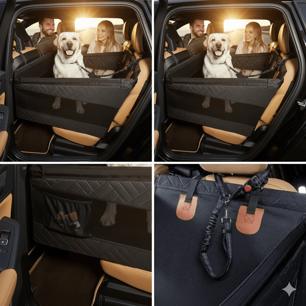 Dog Car Mat Memory Foam Waterproof Reinforced Sidewalls