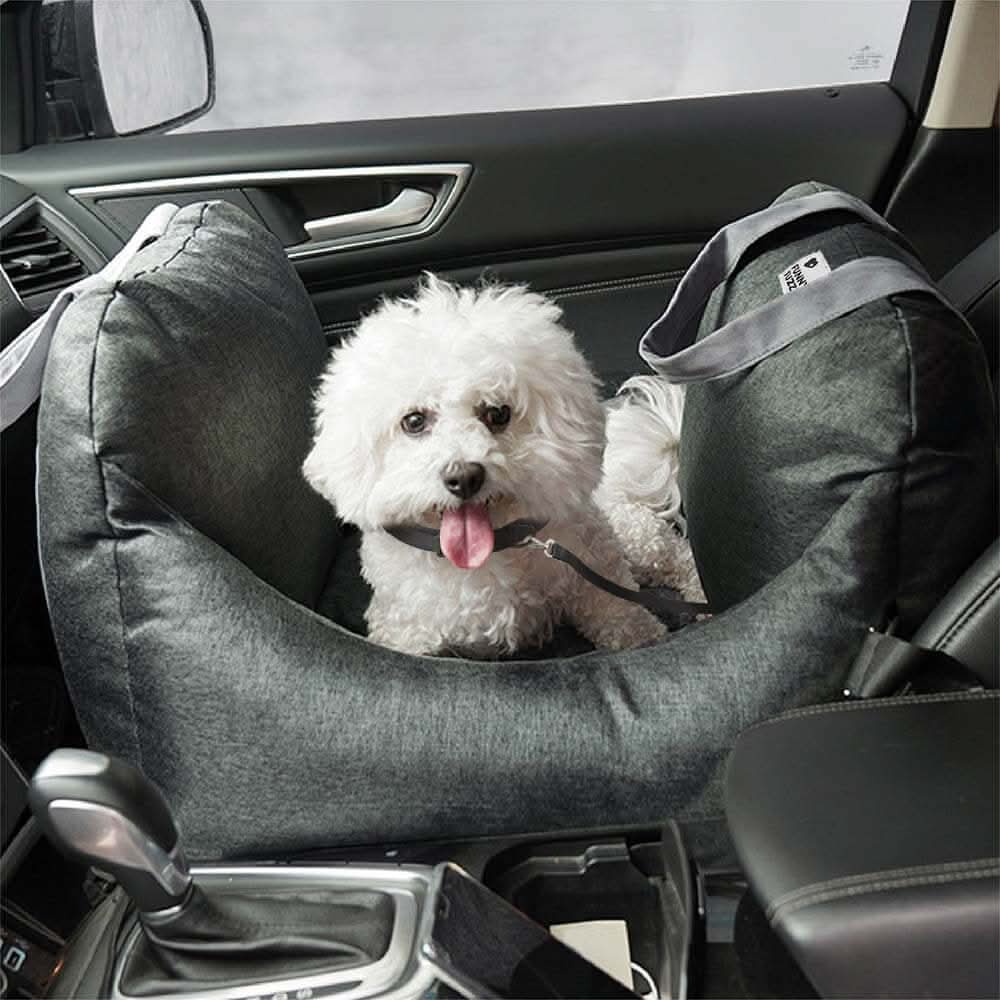 Dog Car Seat Bed Adjustable Safety Straps Non-Slip Base