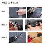 Dog Car Seat Bed Adjustable Safety Straps Non-Slip Base