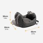 Dog Car Seat Bed Adjustable Safety Straps Non-Slip Base