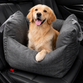 Dog Car Seat Bed Waterproof Non-Slip Adjustable Safety Leashes