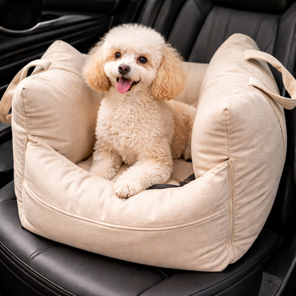 Dog Car Seat Bed Waterproof Non-Slip Adjustable Safety Leashes