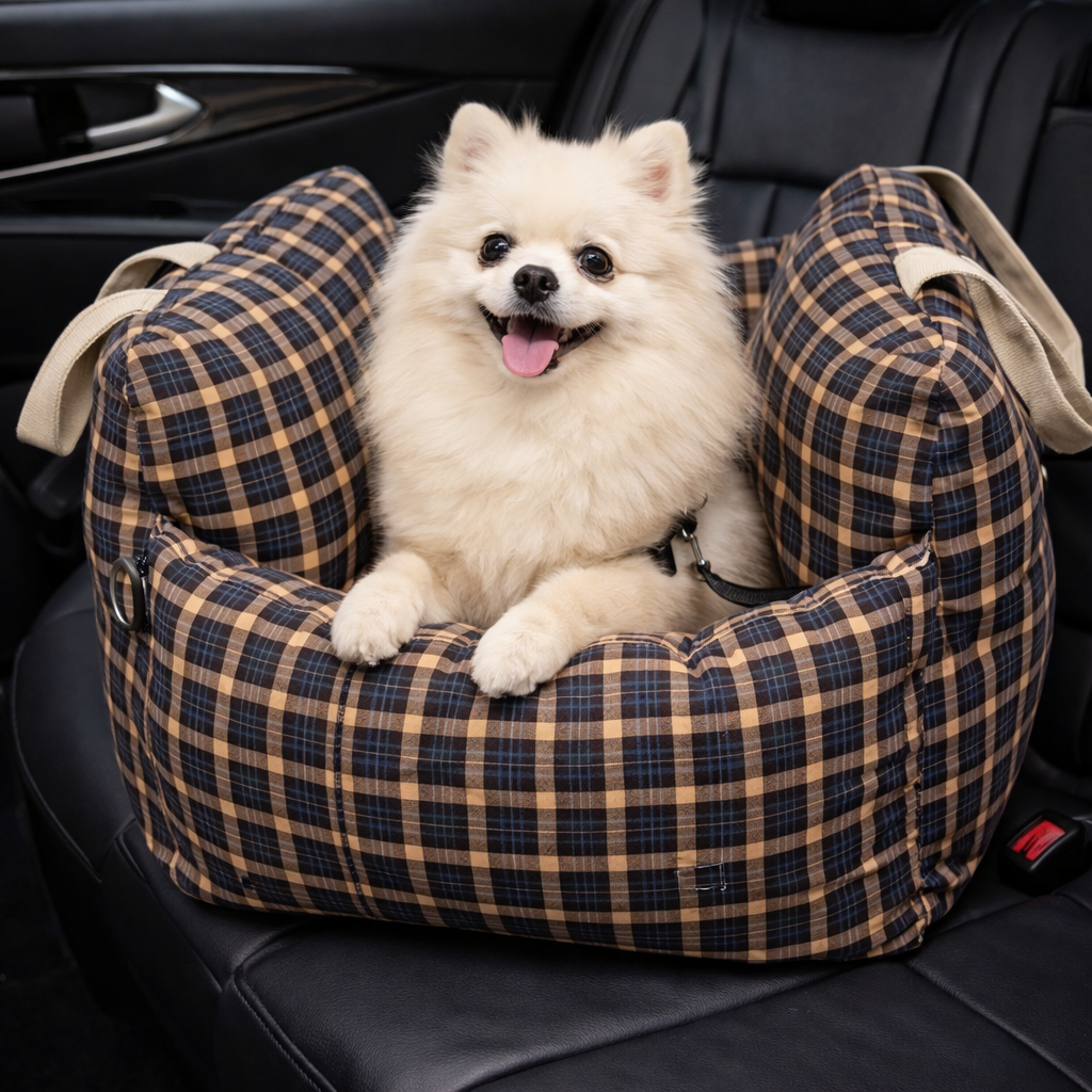 Dog Car Seat Bed Waterproof Non-Slip Adjustable Safety Leashes