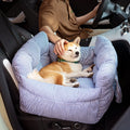 Dog Car Seat Bolster Support Non-Slip Base & Removable Cover