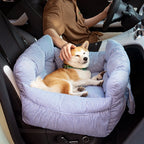 Dog Car Seat Bolster Support Non-Slip Base & Removable Cover