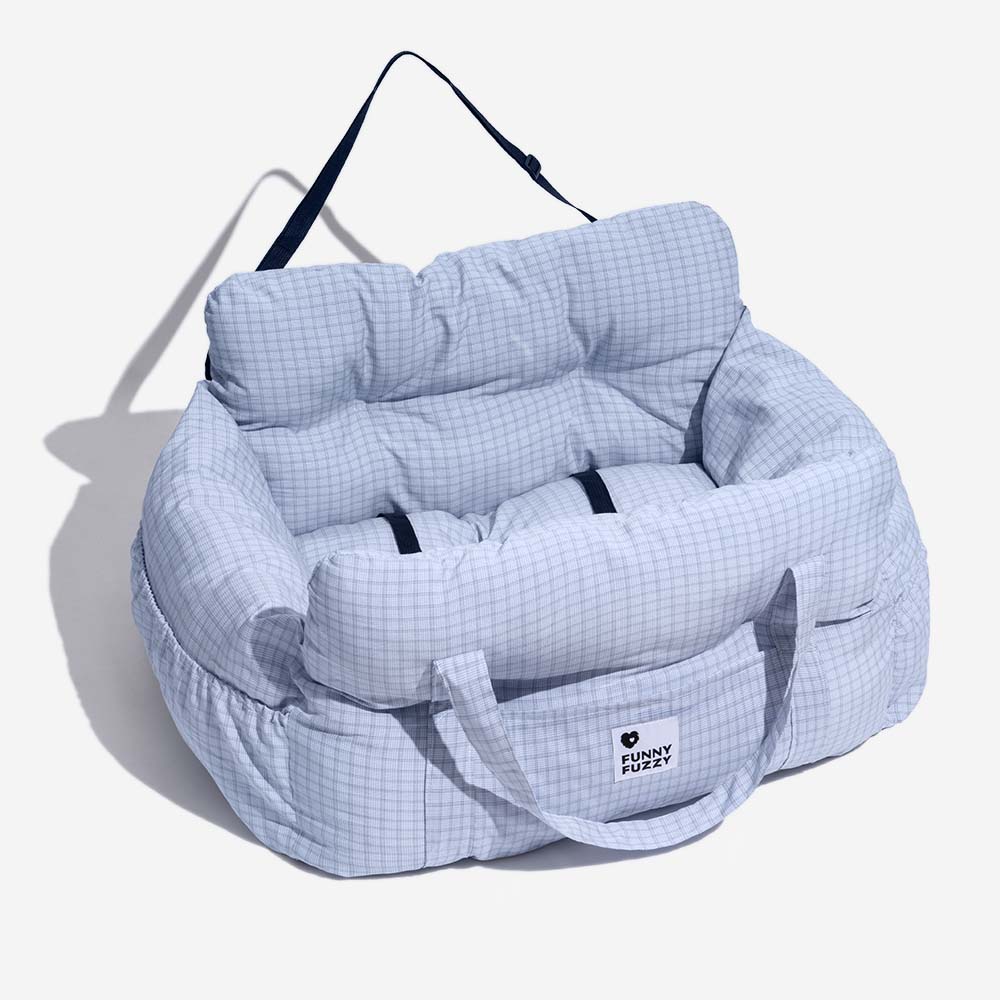 Dog Car Seat Bolster Support Non-Slip Base & Removable Cover
