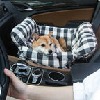 Dog Car Seat Bolster Support Non-Slip Base & Removable Cover