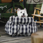Dog Car Seat Bolster Support Non-Slip Base & Removable Cover